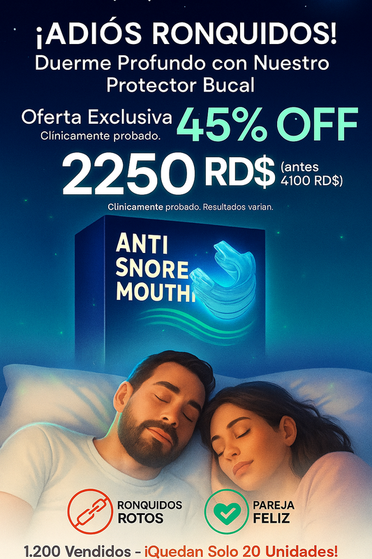¡ANTI-RONQUIDOS BUCAL: Sueño Profundo Garantizado! 🛌"