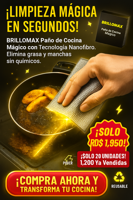 BRILLOMAX Paño de Cocina Mágico 2X1