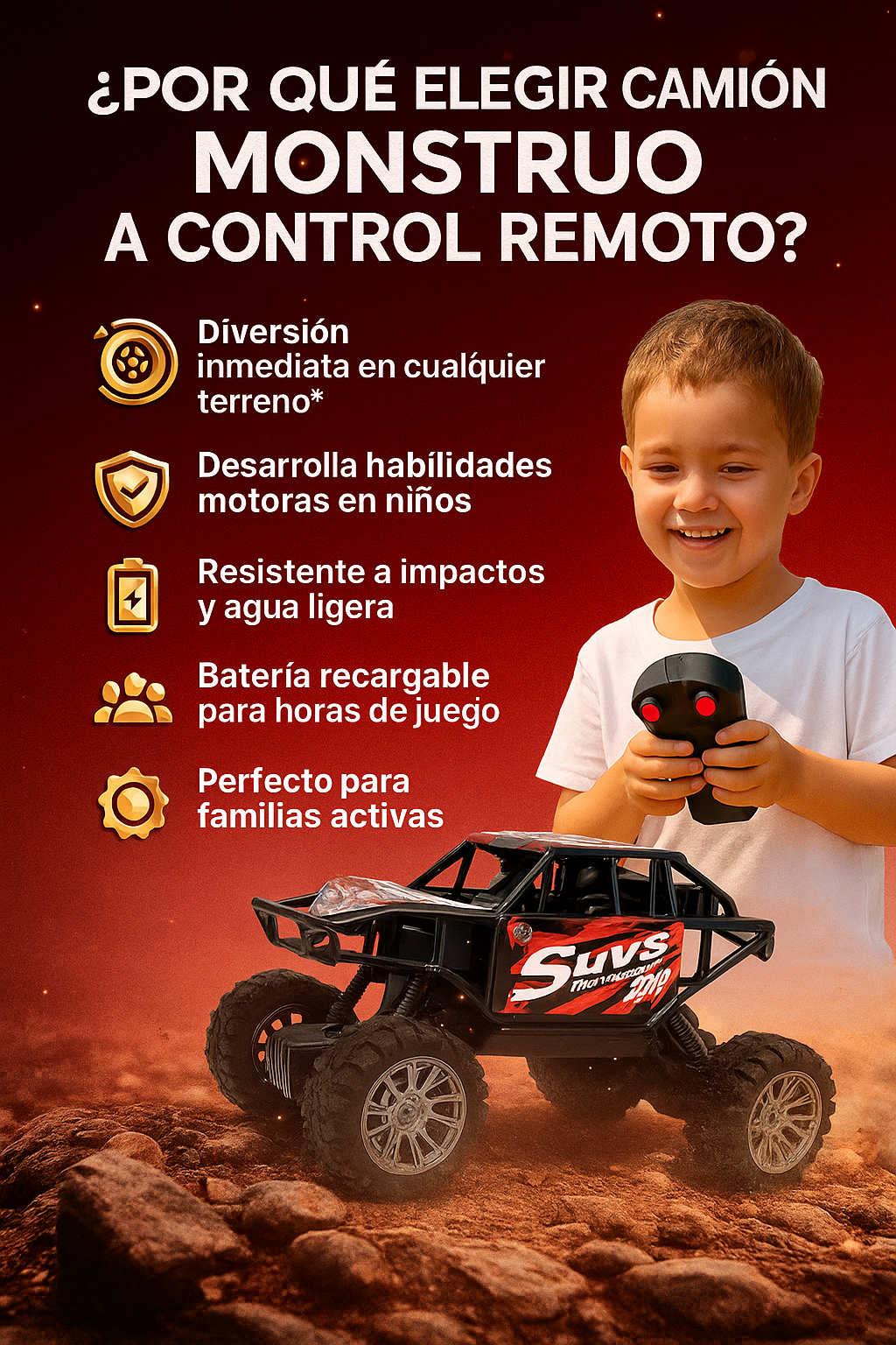 Camión Monstruo a Control Remoto