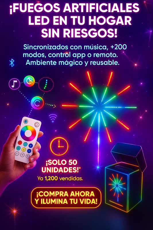 Luces LED de Fuegos Artificiales OFERTA BLACK FRIDAY