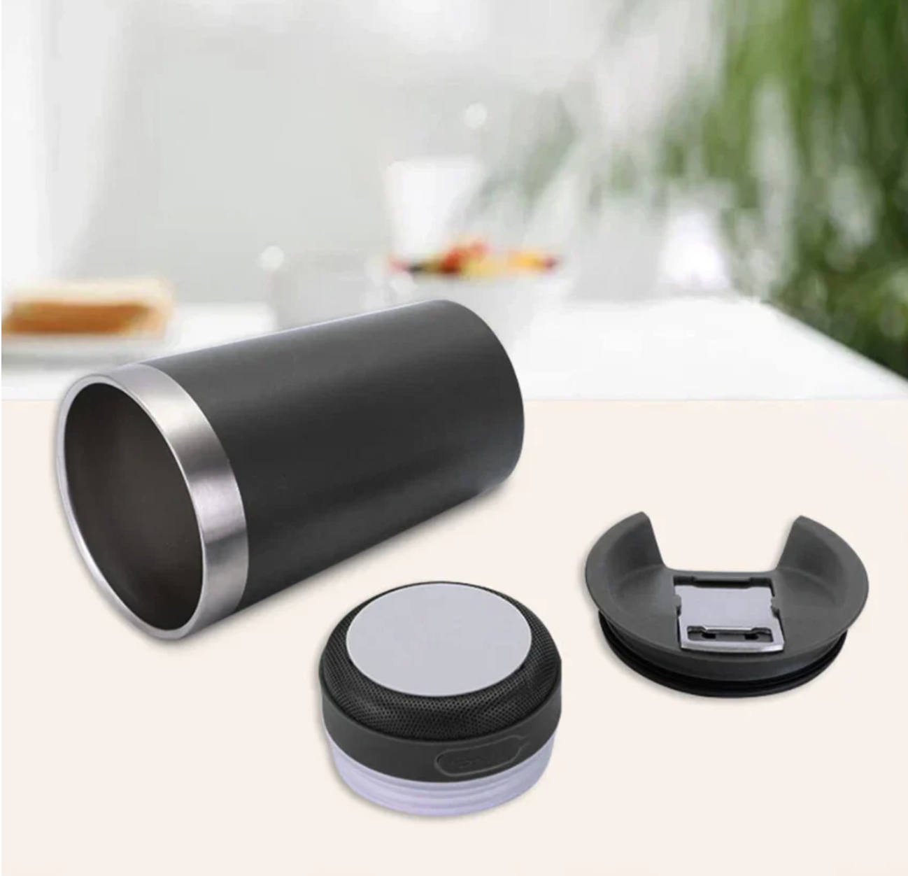 Vaso Térmico Con Bocina Bluetooth