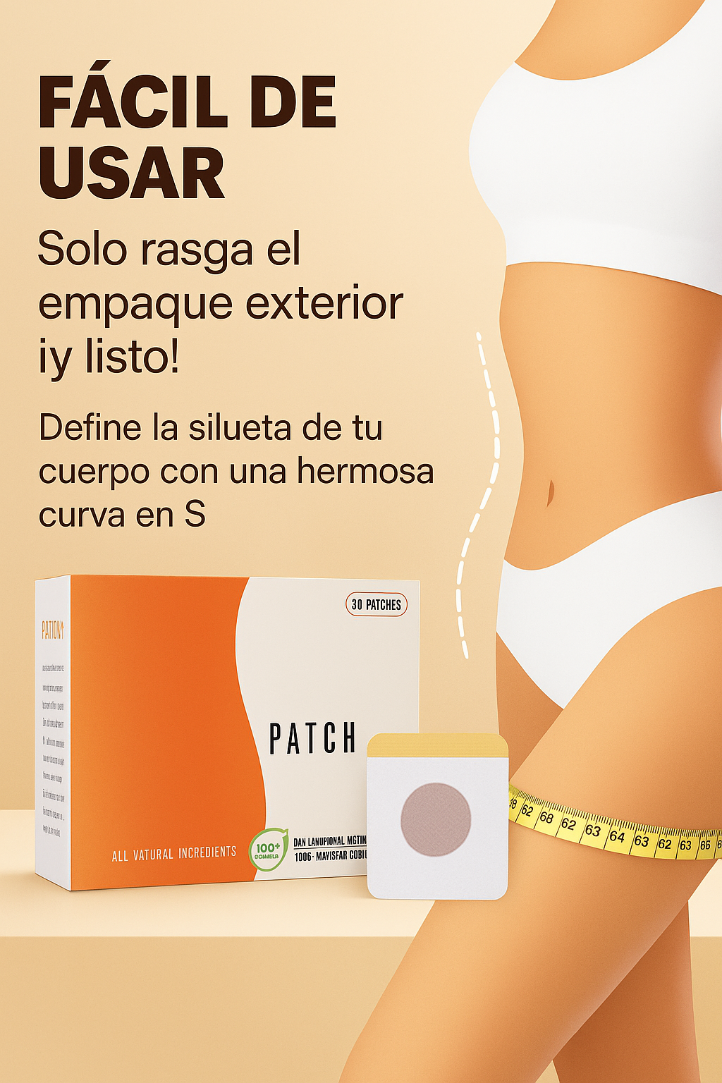 El secreto natural que derrite grasa mientras duermes 😴🔥 Parches adelgazantes 30 paquetes