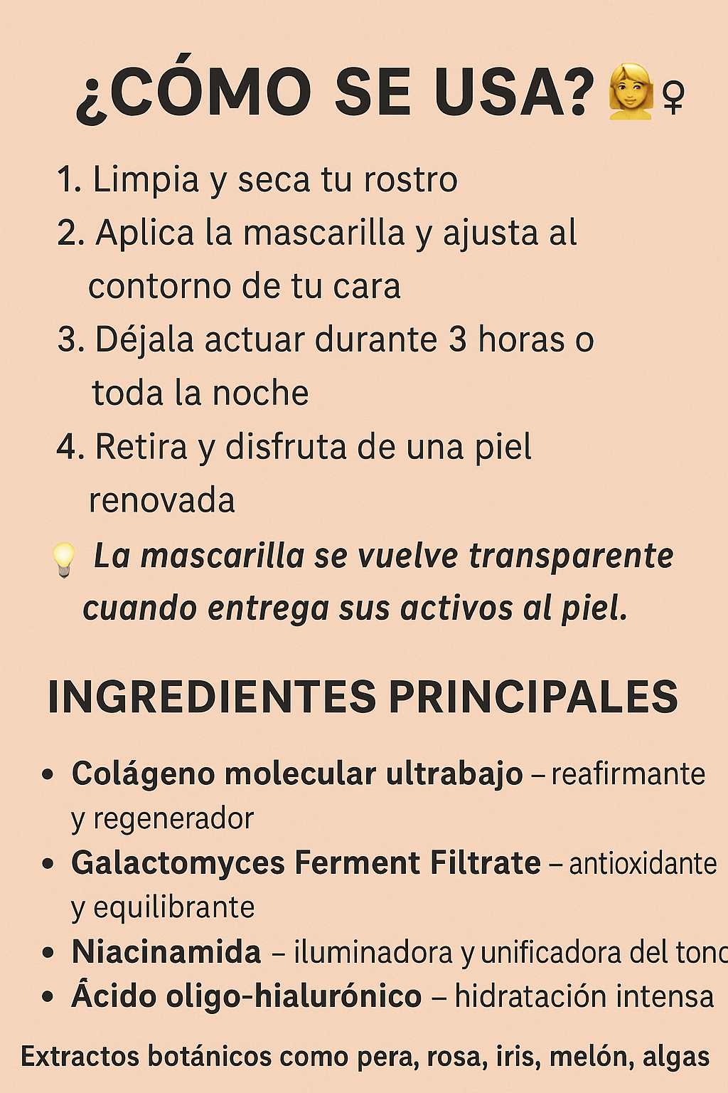 MASCARILLA DE COLAGENO 🧴✨