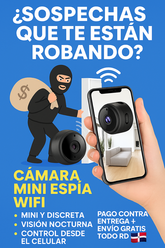 ¿Sospechas que te están robando? ¡Descúbrelo hoy! Mini Cámara Espía WiFi Oculta